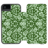 Ein antiker Blumendamast Incipio iPhone Geldbeutel-Hülle (Folio Geöffnet)