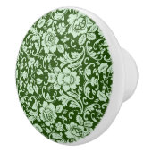 Ein antiker Blumendamast Keramikknauf (Rechts)