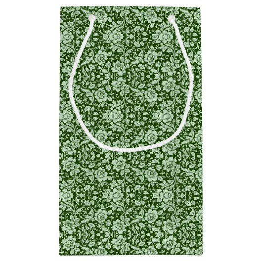 Ein antiker Blumendamast Kleine Geschenktüte (Rückseite)