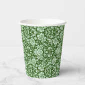 Ein antiker Blumendamast Pappbecher (Rückseite)