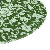 Ein antiker Blumendamast Schneidebrett (Ecke)