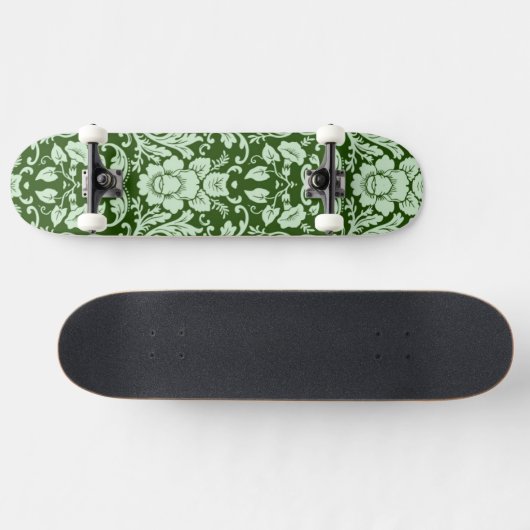Ein antiker Blumendamast Skateboard (Horizontal)