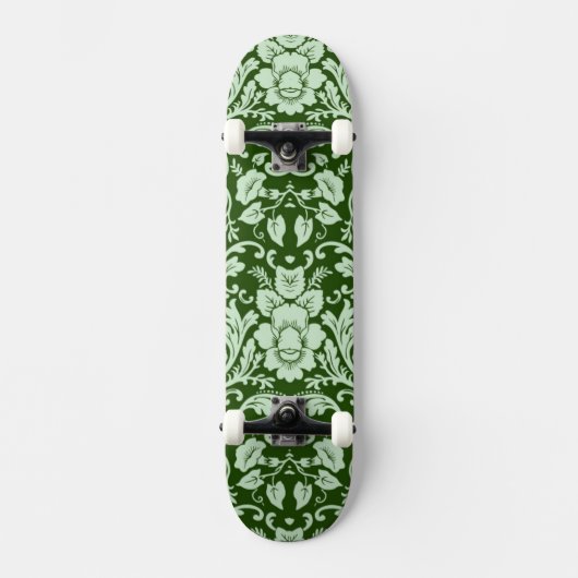 Ein antiker Blumendamast Skateboard (Vorderseite)