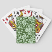 Ein antiker Blumendamast Spielkarten (Rückseite)