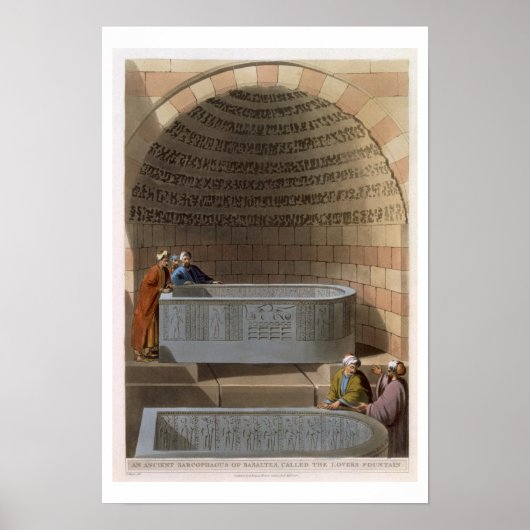 Ein antiker Sarcophagus von Basaltes, Lov genannt Poster (Vorne)