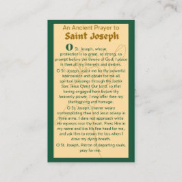 Ein antikes Gebet zu St. Joseph-Gebetskarten Visitenkarte
