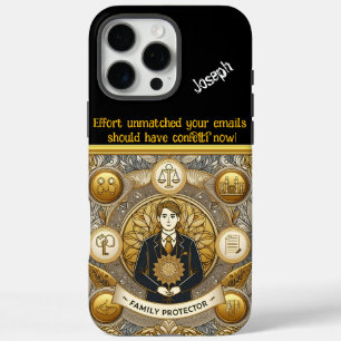 Ein Anwalt symbolisiert Gerechtigkeit und Familien iPhone 16 Pro Max Hülle