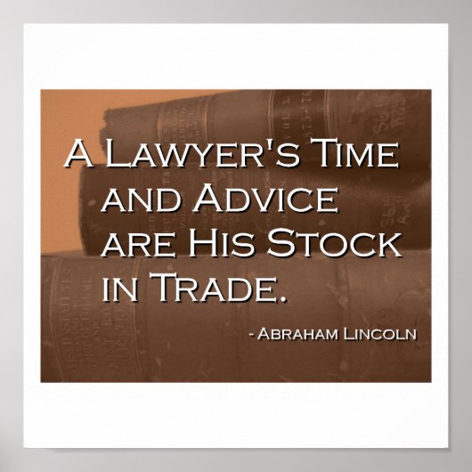 Ein Anwaltszettel für Zeit und Beratung Poster (Vorne)