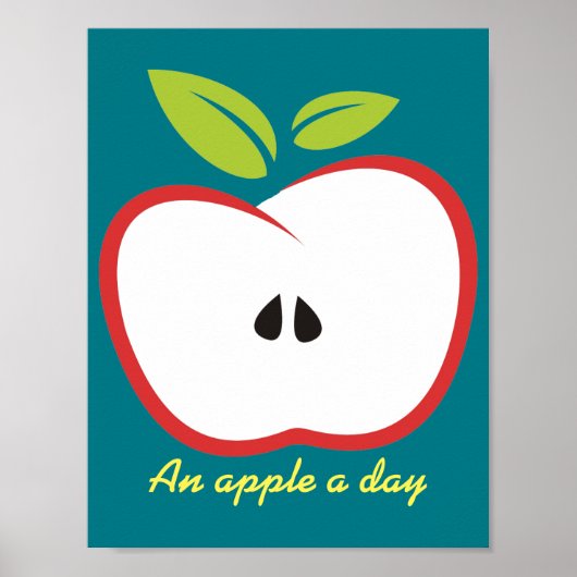 Ein Apfel als Tagesbild Poster (Vorne)