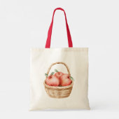 Ein Apfel am Tag ABC Buchstaben Tragetasche (Rückseite)