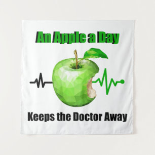 Ein Apfel am Tag Behalte den Arzt weg Wandteppich