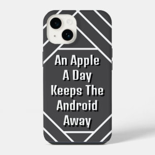 Ein Apfel am Tag Behalte die Android Away, Funny iPhone 14 Hülle