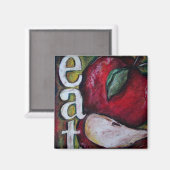 Ein Apfel am Tag. . . Essen! Magnet (Vorderseite/Rückseite)