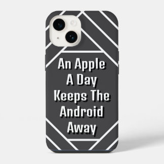 Ein Apfel am Tag hält Android fern, Lustig iPhone 14 Hülle