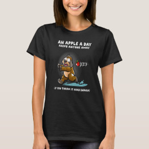 Ein Apfel am Tag hält jeden weg Faulpelz Nerd Faul T-Shirt