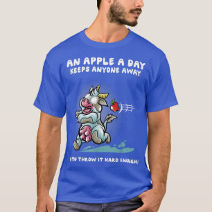 Ein Apfel am Tag hält jeden weg Kuhbauernhof N T-Shirt