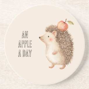 Ein Apfel Am Tag Igel Getränkeuntersetzer