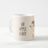 Ein Apfel Am Tag Igel Kaffeetasse (Vorderseite Links)