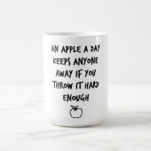Ein Apfel am Tag Kaffeetasse (Mittel)
