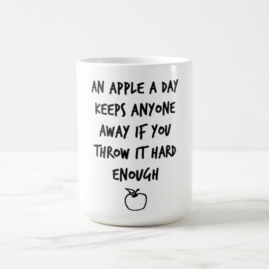 Ein Apfel am Tag Kaffeetasse (Mittel)
