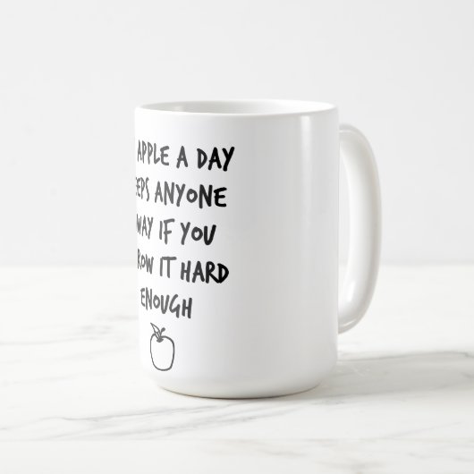 Ein Apfel am Tag Kaffeetasse (VorderseiteRechts)