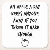 Ein Apfel am Tag Rechteckiger Pappuntersetzer (Vorderseite)