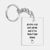 Ein Apfel am Tag Schlüsselanhänger (Vorderseite links)