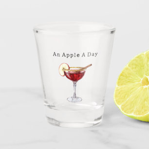 Ein Apfel am Tag Schnapsglas