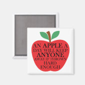 Ein Apfel auf dem Platz des Tages Magnet (Vorderseite/Rückseite)