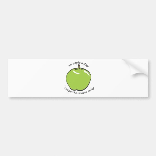 Ein Apfel ein Tag… Autoaufkleber (Vorne)