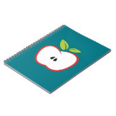 Ein Apfel mit roter Kontur und grünen Blätter Notizblock (Linke Seite)