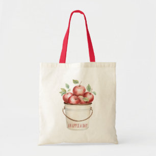 Ein-Apfel-pro-Tag-Eimer Tragetasche