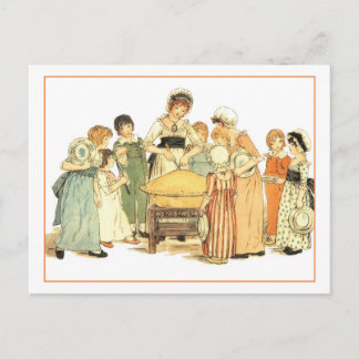 Ein Apfelkuchen: Cut it Postkarte