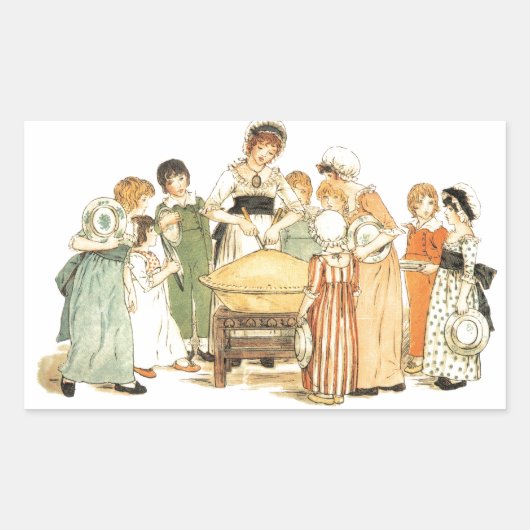 Ein Apfelkuchen: Cut it Rechteckiger Aufkleber (Vorderseite)