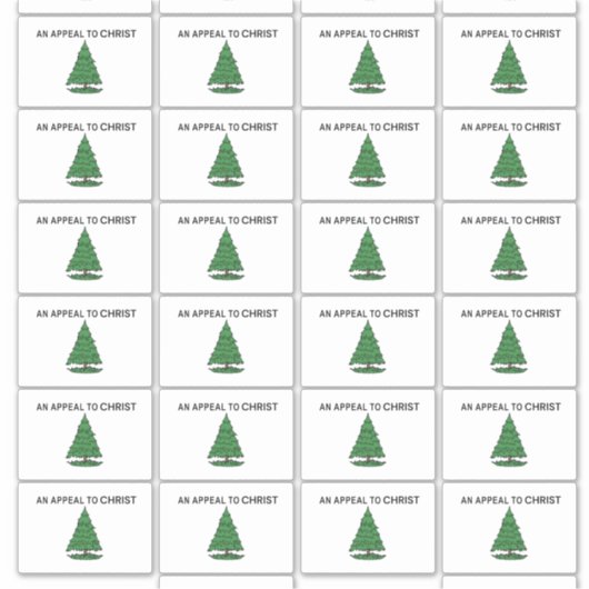 Ein Appell an Christi-Aufrufe Aufkleber (Vorderseite)