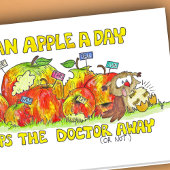 EIN APPLE A DAY Grußkarte von Nicole Janes Karte