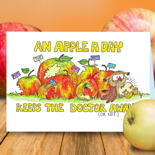EIN APPLE A DAY Grußkarte von Nicole Janes Karte