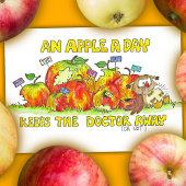 EIN APPLE A DAY Postcard von Nicole Janes Postkarte