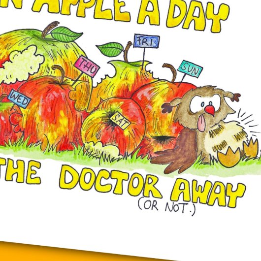 EIN APPLE A DAY Postcard von Nicole Janes Postkarte