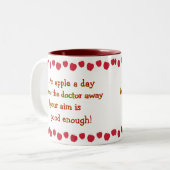 Ein Apple eine TagesTasse Zweifarbige Tasse (Vorderseite Links)