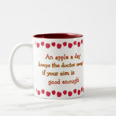 Ein Apple eine TagesTasse Zweifarbige Tasse (Links)