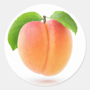 Ein Aprikose Runder Aufkleber