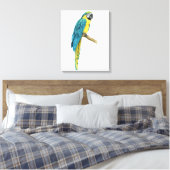 Ein Aquamariner Macaw Leinwanddruck (Insitu (Schlafzimmer))