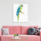 Ein Aquamariner Macaw Leinwanddruck (Insitu (Wohnzimmer))