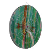 Ein aquamariner Mit Augen Drachenfliege mit Käfern Dartscheibe (Vorderseite Links)