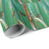 Ein aquamariner Mit Augen Drachenfliege mit Käfern Geschenkpapier (Rolleneckpunkt)