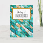 Ein Aquamariner und goldener Drache Personalisiert Karte (Rückseite)