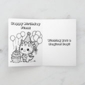 Ein Aquamariner und goldener Drache Personalisiert Karte (Innenseite)