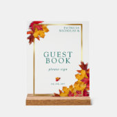 Ein Aquamarines und ungewöhnliches Gästebuch aus d Acrylschild (Vorderseite)