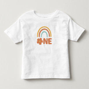 Ein Aquarell-Boho 1. Geburtstag Kleinkind T-shirt